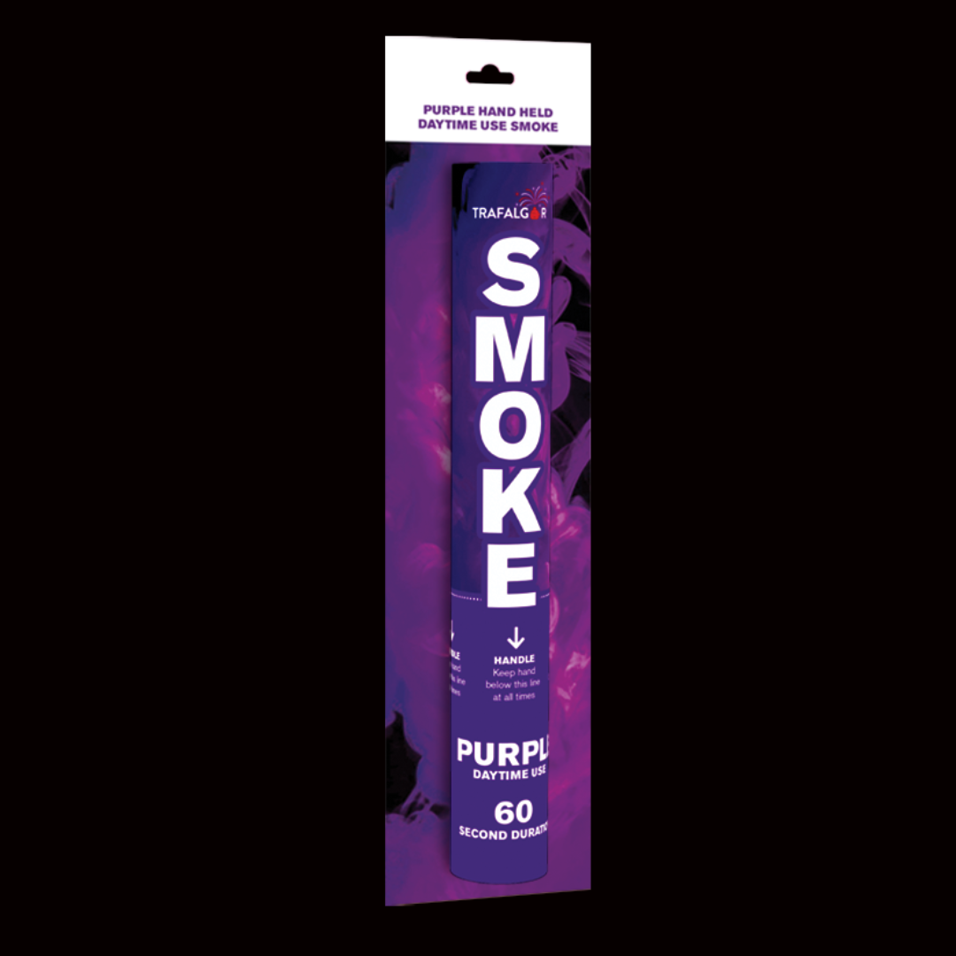 Purple 60 Second Handheld Smoke Grenade by Trafalgar - Coventry Fireworks King
