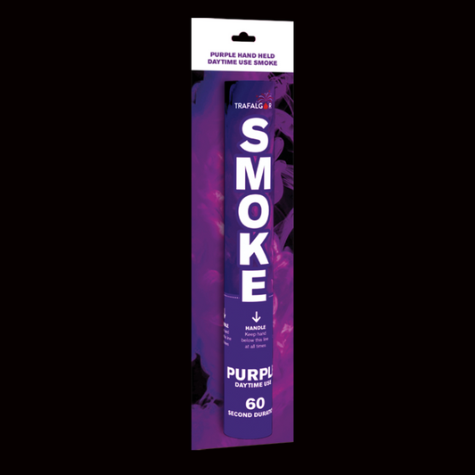 Purple 60 Second Handheld Smoke Grenade by Trafalgar - Coventry Fireworks King