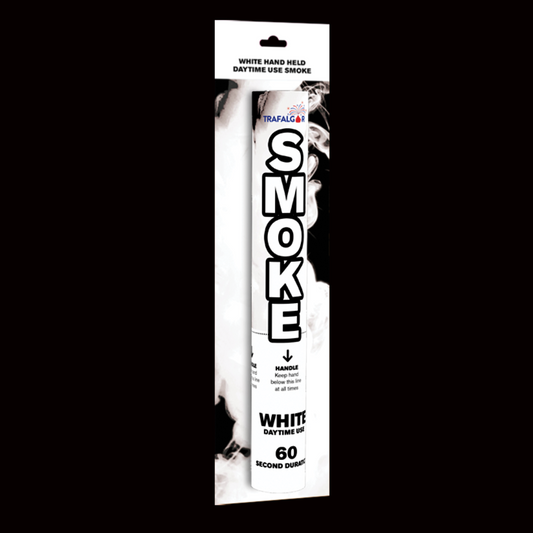 White 60 Second Handheld Smoke Grenade by Trafalgar - Coventry Fireworks King