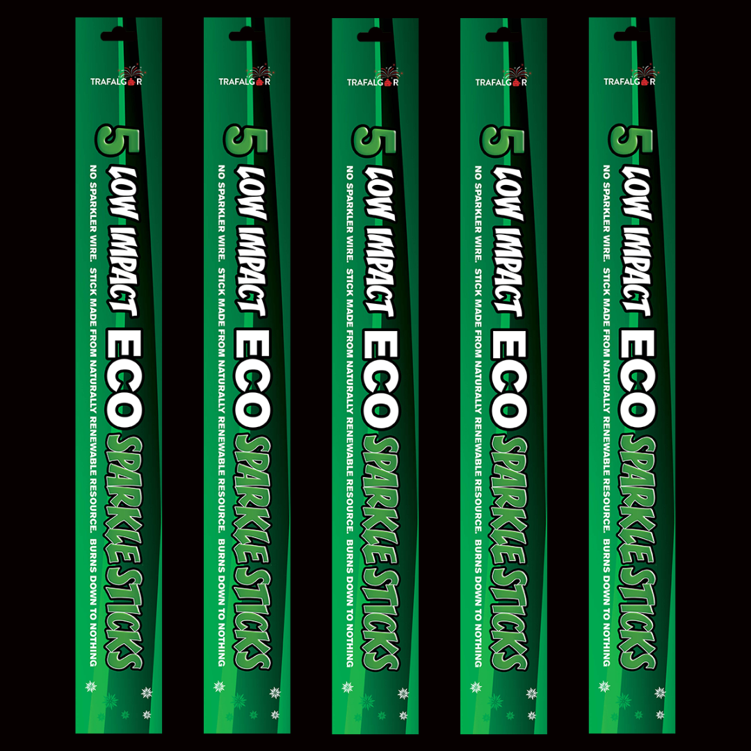 144 packets of 14" Eco Sparklers (5 Pack) by Trafalgar - Coventry Fireworks King