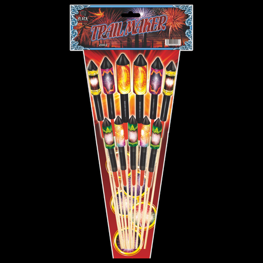 Trail Maker Rockets (11 Pack) by Cube Fireworks (Loud) - Multibuy 2 for £80 - Coventry Fireworks King