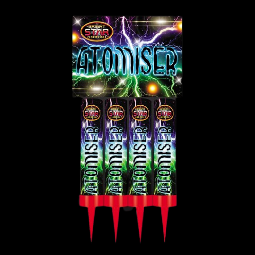 Atomiser Roman Candles (4 Pack) by Bright Star Fireworks - Coventry Fireworks King