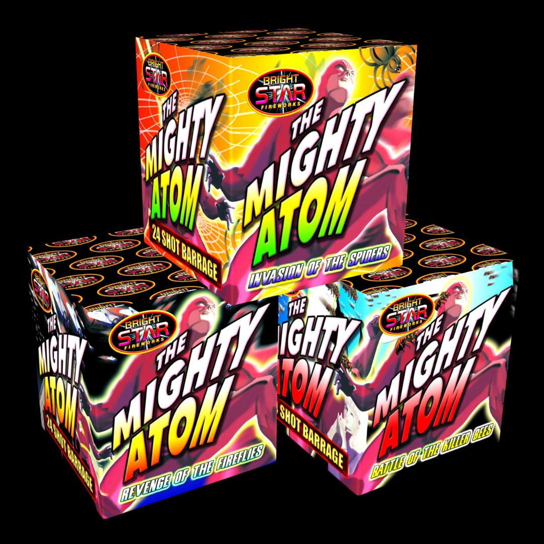 Mighty Atom 24 Shot Cake by Bright Star Fireworks - Coventry Fireworks King