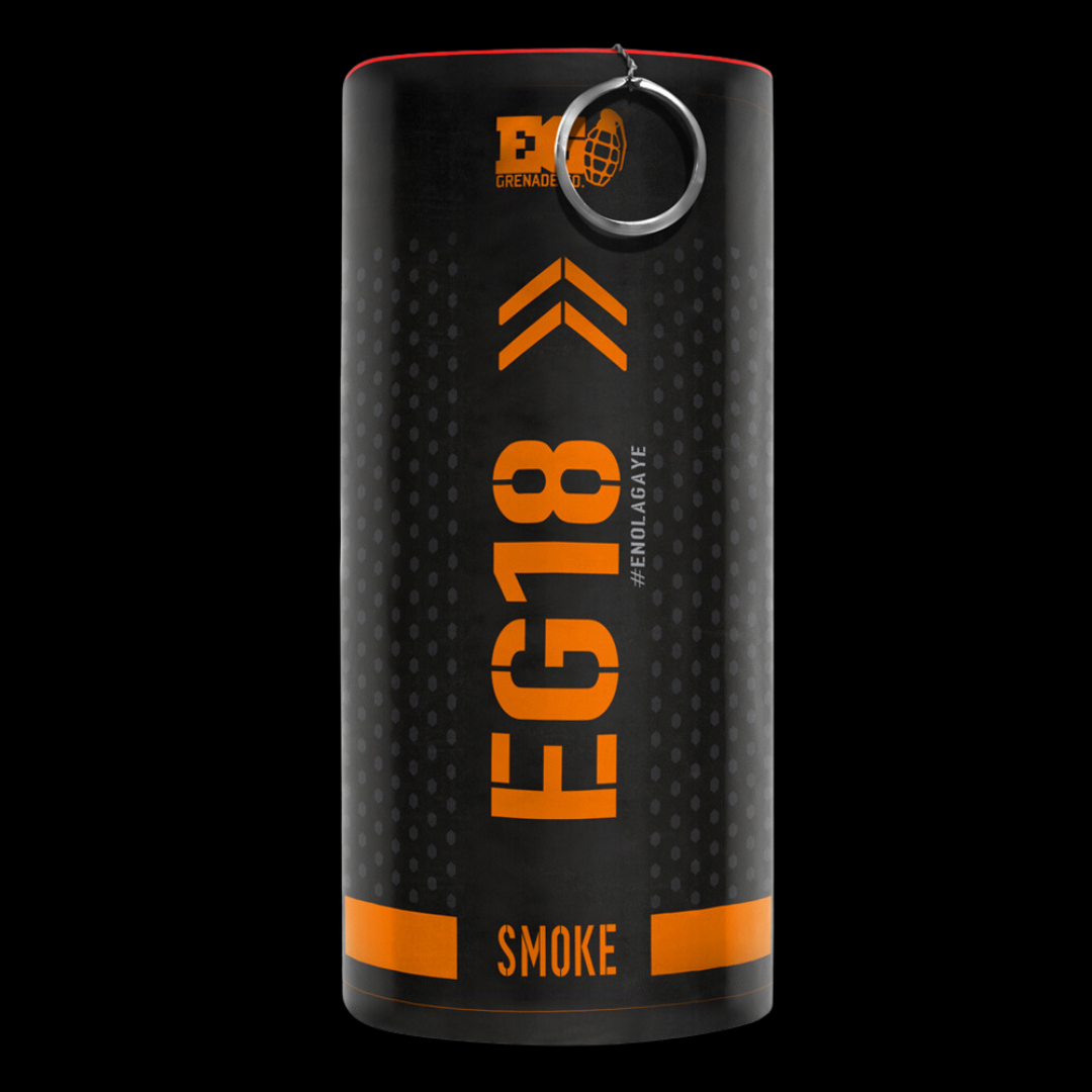 Orange 90 Second EG18 High Density Smoke Grenade by Enola Gaye - Coventry Fireworks King