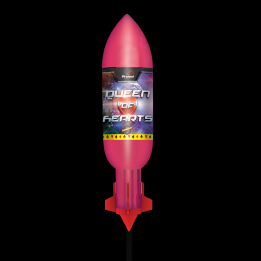 Queen of Hearts Rocket by Primed Pyrotechnics Fireworks (Loud)