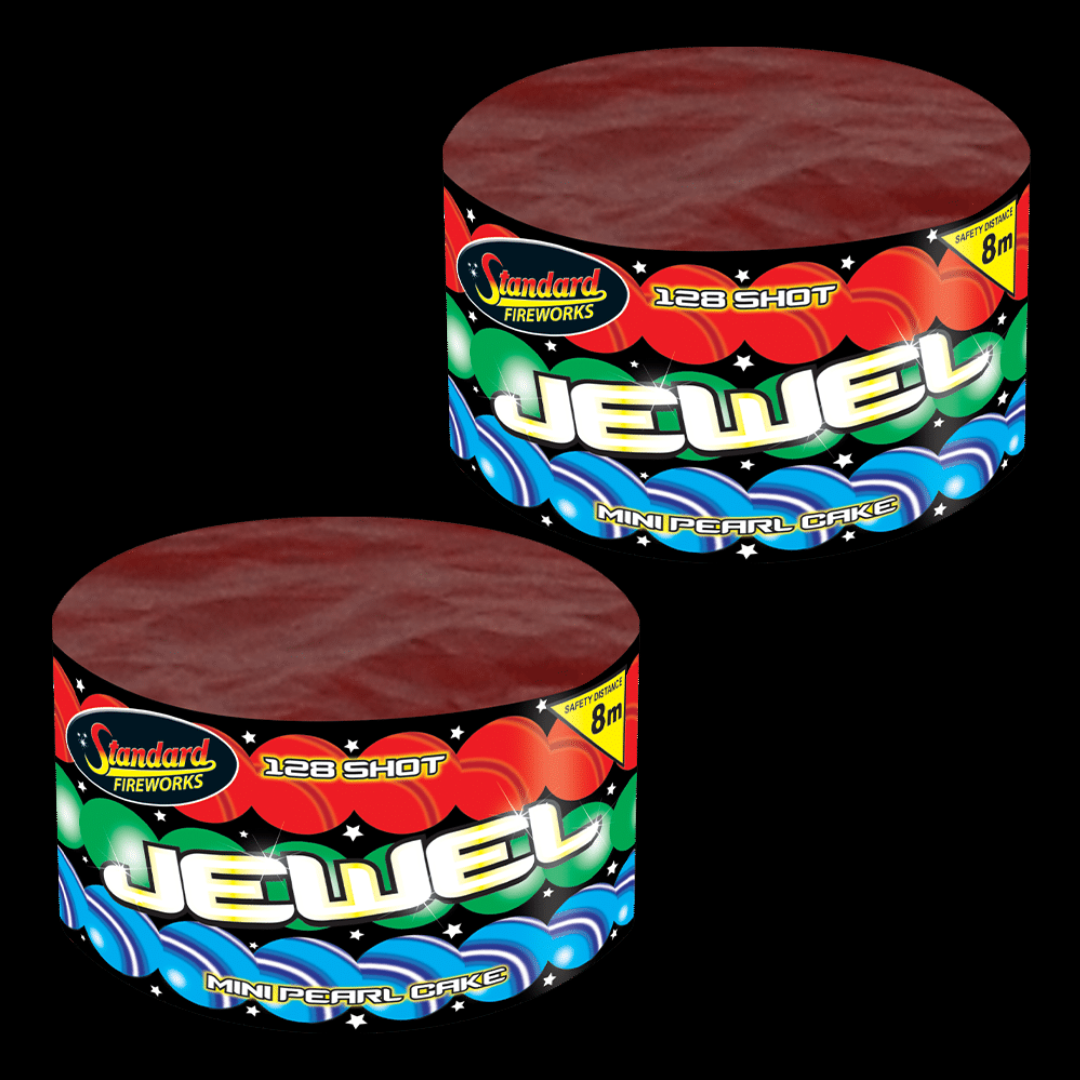 Jewel Mini Pearl 128 Shot Cake by Standard Fireworks - Buy 1 Get 1 Free - Coventry Fireworks King