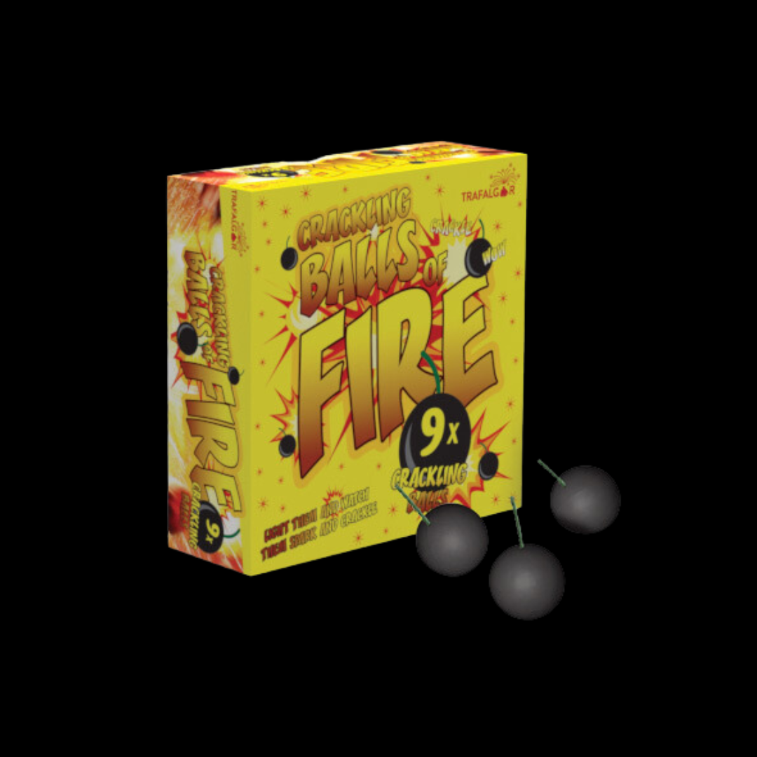 Crackling Balls of Fire (9 Pack) by Trafalgar Fireworks - Coventry Fireworks King