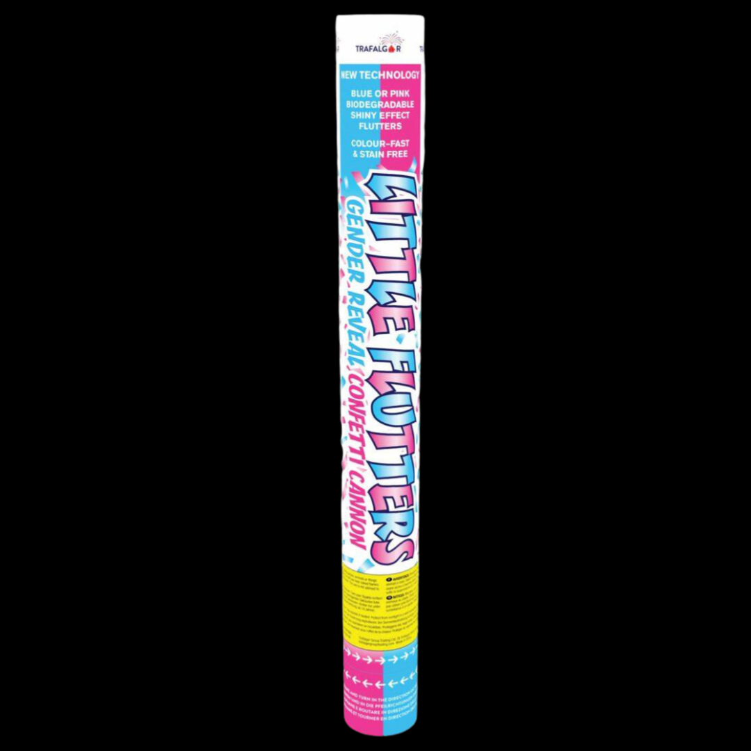 Little Flutters 50cm Gender Reveal Boy/Blue Confetti Cannon by Trafalgar - Coventry Fireworks King