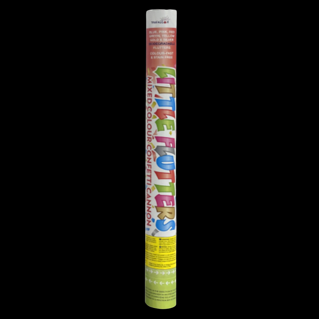 Little Flutters 50cm Multi Colour Confetti Cannon by Trafalgar - Coventry Fireworks King