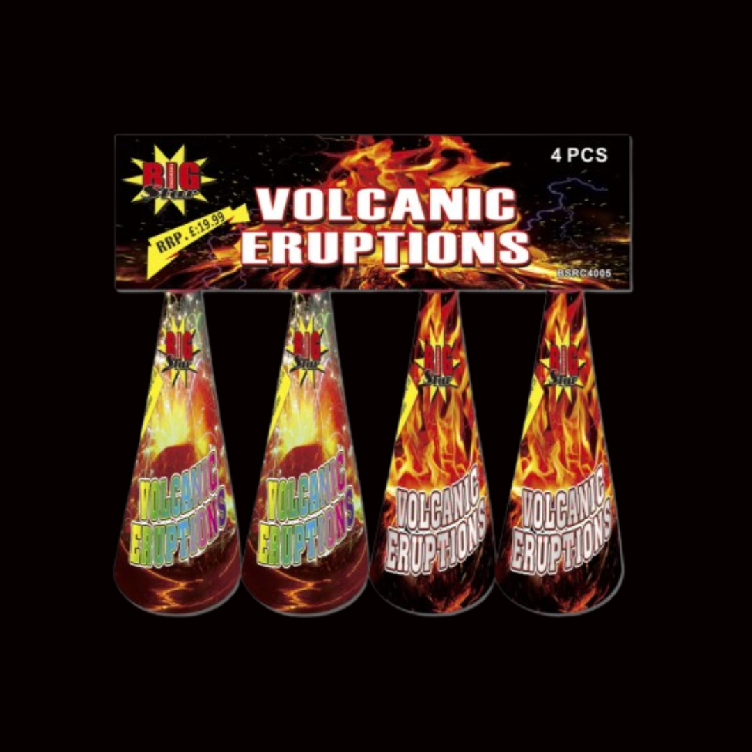 Volcanic Eruption Fountains (4 Pack) by Big Star Fireworks - Coventry Fireworks King