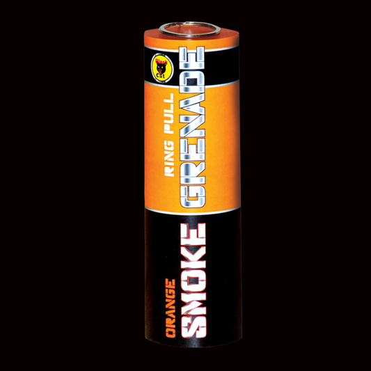 Orange 90 Second Smoke Grenade by Black Cat Fireworks - Coventry Fireworks King