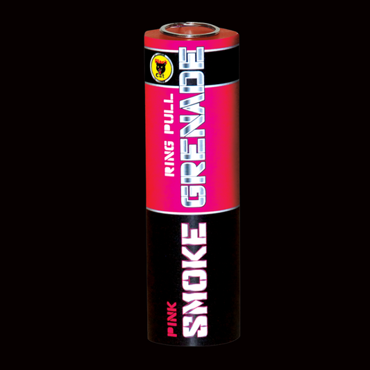 Pink 90 Second Smoke Grenade by Black Cat Fireworks - Coventry Fireworks King