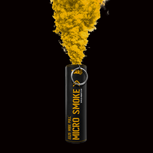Yellow 30 Second Smoke Micro Grenade by Enola Gaye - Coventry Fireworks King