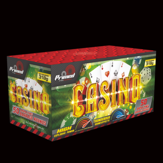Casino 50 Shot Cake by Primed Pyrotechnics (Loud) - Coventry Fireworks King