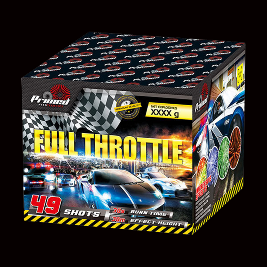 Full Throttle 49 Shot Cake by Primed Pyrotechnics (Loud) - Coventry Fireworks King