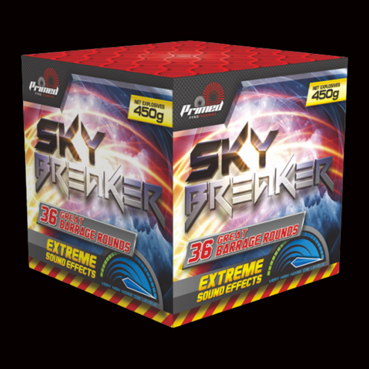 Sky Breaker 36 Shot Cake by Primed Pyrotechnics (Loud) - Coventry Fireworks King