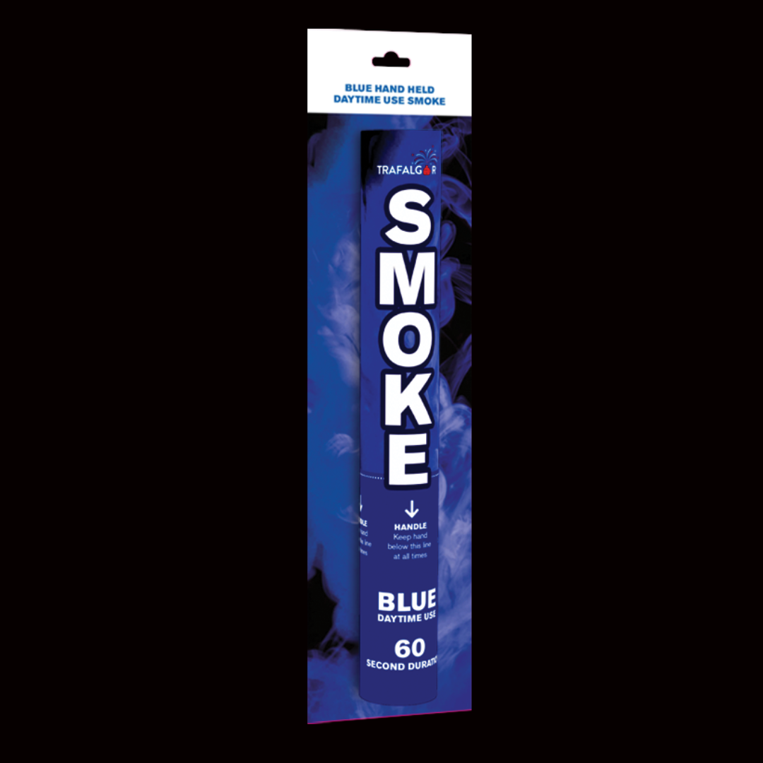 Blue 60 Second Handheld Smoke Grenade by Trafalgar - Coventry Fireworks King