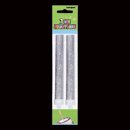 15cm Ice Fountain Sparklers Silver (2 Pack) by Unique Party - Coventry Fireworks King